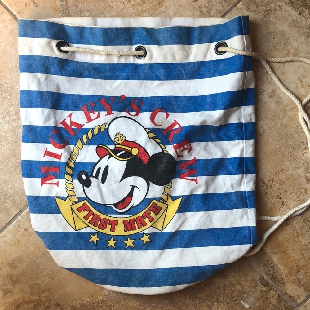 Vintage Disney Mikeys Crew draw string bucket bag